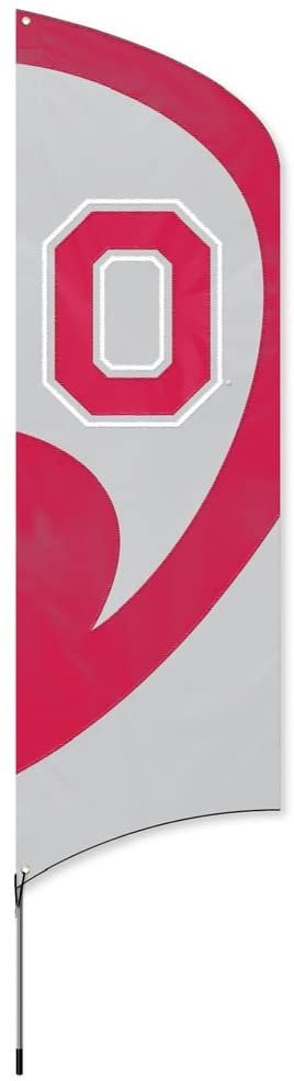 Ohio State University Buckeyes Tall Team Flag Tailgating Flag Kit 8.5 x 2.5 feet with Pole