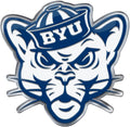 Brigham Young Cougars BYU Auto Emblem Aluminum Metal Embossed Die Cut Alternate Design