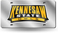 Kennesaw State University Owls Premium Laser Cut Tag License Plate, Mirrored Acrylic Inlaid, 12x6 Inch