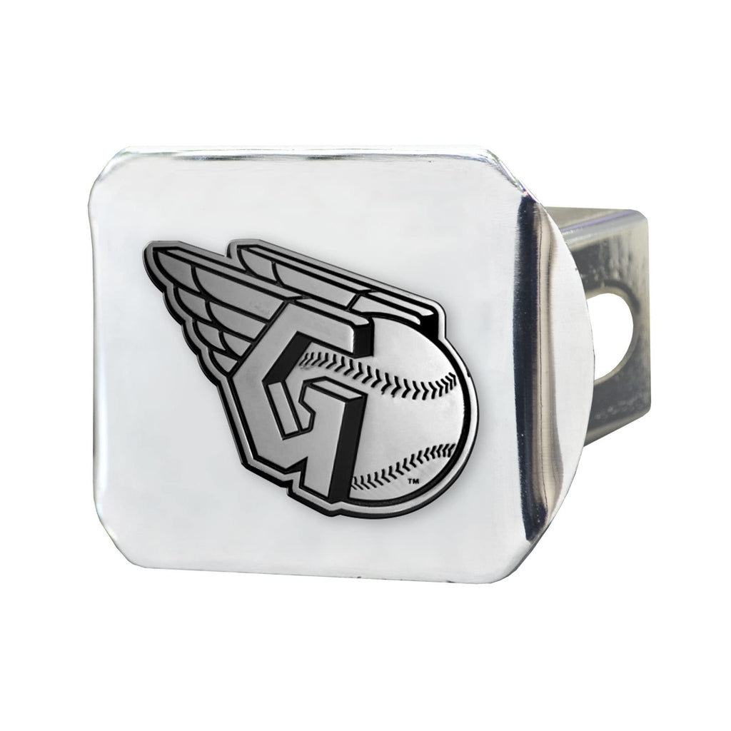 FANMATS 26568 MLB - Cleveland Indians Hitch Cover - Chrome, 3.4"x4"