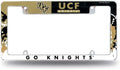 University of Central Florida Knights UCF Metal License License Plate Frame Tag Cover, All Over Design, 12x6 Inch
