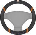 Houston Astros Steering Wheel Cover Premium Embroidered Black 15 Inch