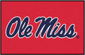 University of Mississippi Ole Miss Rebels Floor Mat Area Rug, 20x30 Inch, Nylon, Anti-Skid Backing