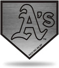 Oakland Athletics A's Auto Emblem Decal Premium Solid Metal Antique Nickel Design Raised Baseball