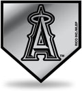 Los Angeles Angels Auto Emblem, Silver Chrome Color, Raised Molded Plastic, 3.5 Inch, Adhesive Tape Backing