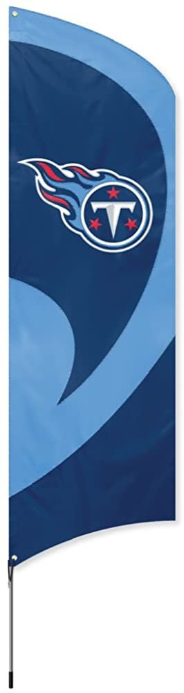 Tennessee Titans Tall Team Flag Tailgating Flag Kit 8.5 x 2.5 feet with Pole
