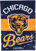 Chicago Bears Premium Garden Flag Banner, Double Sided, Linen, Vintage Style, 13x18 Inch
