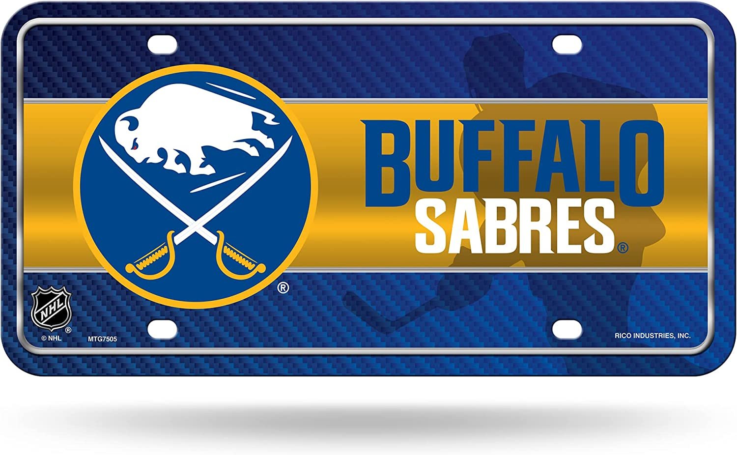Buffalo Sabres Metal Auto Tag License Plate, City Design, 12x6 Inch