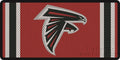 Atlanta Falcons Premium Laser Cut Tag License Plate, Jersey Style, Mirrored Inlaid Acrylic, 12x6 Inch