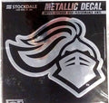 Rutgers University Scarlet Knights 6 Inch Decal Sticker, Metallic Chrome Shimmer Design