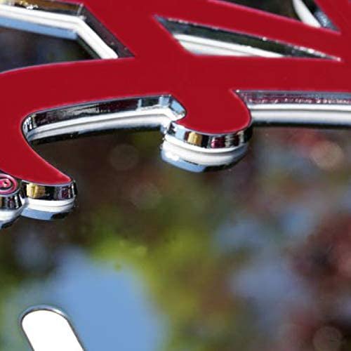 Atlanta Falcons License Plate Tag, Premium Stainless Steel Diecast, Chrome, Raised Solid Metal Color Emblem, 6x12 Inch