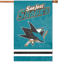 San Jose Sharks Banner Flag Embroidered Premium 2-sided 28x44 Outdoor Football