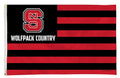 North Carolina State University Wolfpack Premium 3x5 Feet Flag Banner, Country Design, Metal Grommets, Outdoor Use, Single Sided