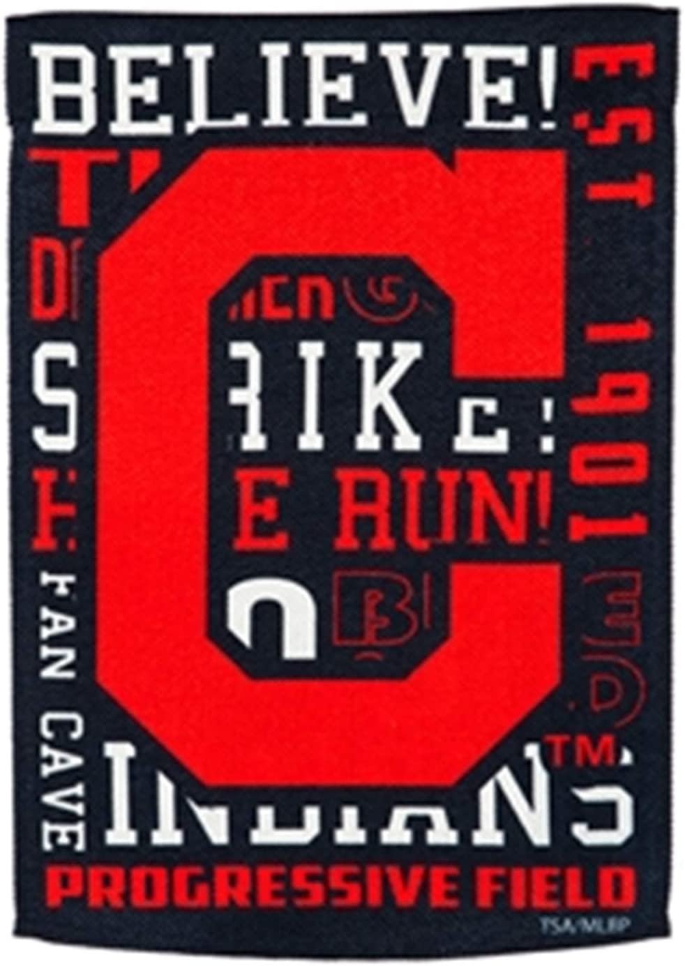 Cleveland Indians Guardians Premium Double Sided Banner House Flag, Fan Rules Design, 28x44 Inch