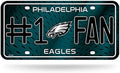 Philadelphia Eagles Metal Auto Tag License Plate, #1 Fan Design, 12x6 Inch