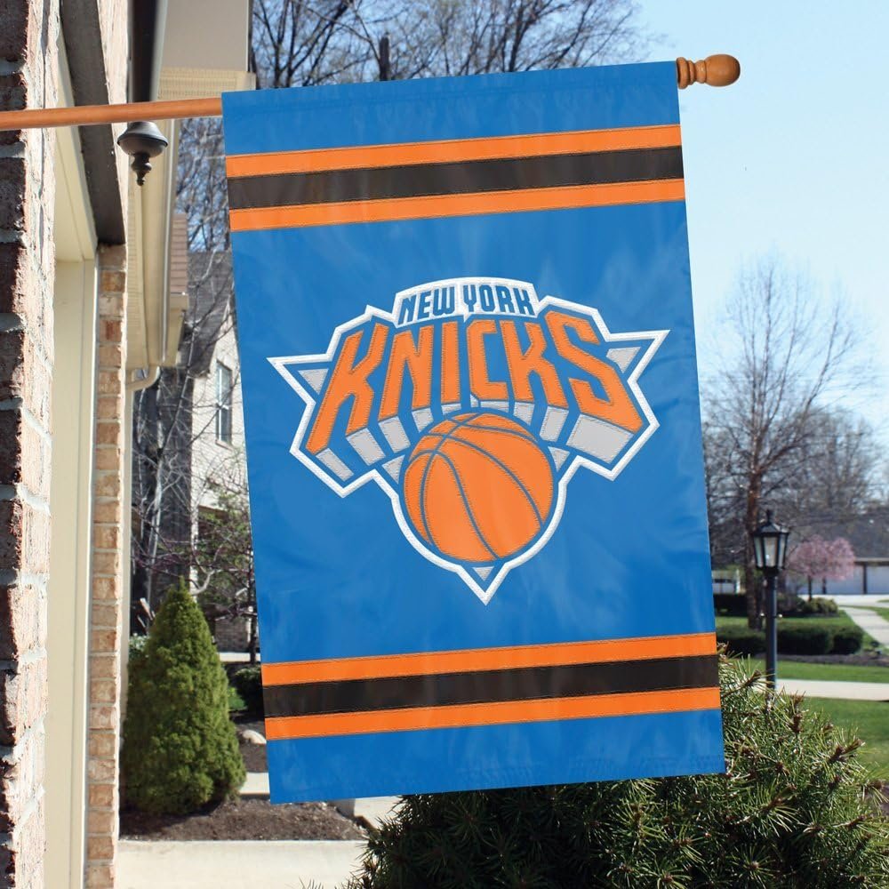 New York Knicks House Banner Flag Applique Embroidered Double Sided 44x28 Inch