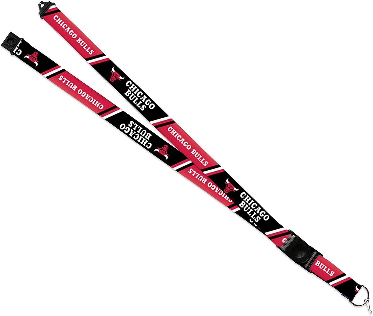 Chicago Bulls Premium Lanyard Keychain 18 Inch Button Clip Safety Breakaway