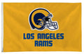 Los Angeles Rams Premium 3x5 Feet Flag Banner, Retro Helmet Logo, Metal Grommets, Outdoor Indoor, Single Sided