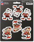 Cleveland Browns 6-Piece Decal Sticker Set, Vintage Retro Logo, 5x6 Inch Sheet, Gift for football fans for any hard surfaces around home, automotive, personal items
