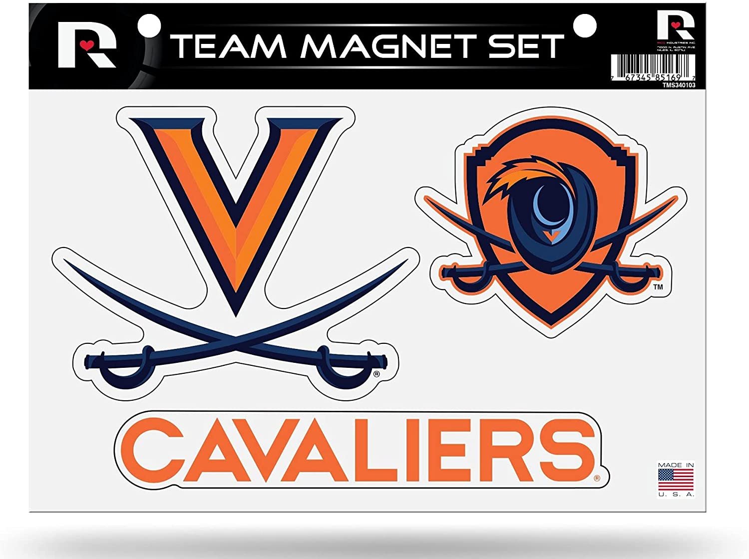 Virginia Cavaliers Magnet Sheet Multi Die Cut Heavy Duty UVA Auto Home University of