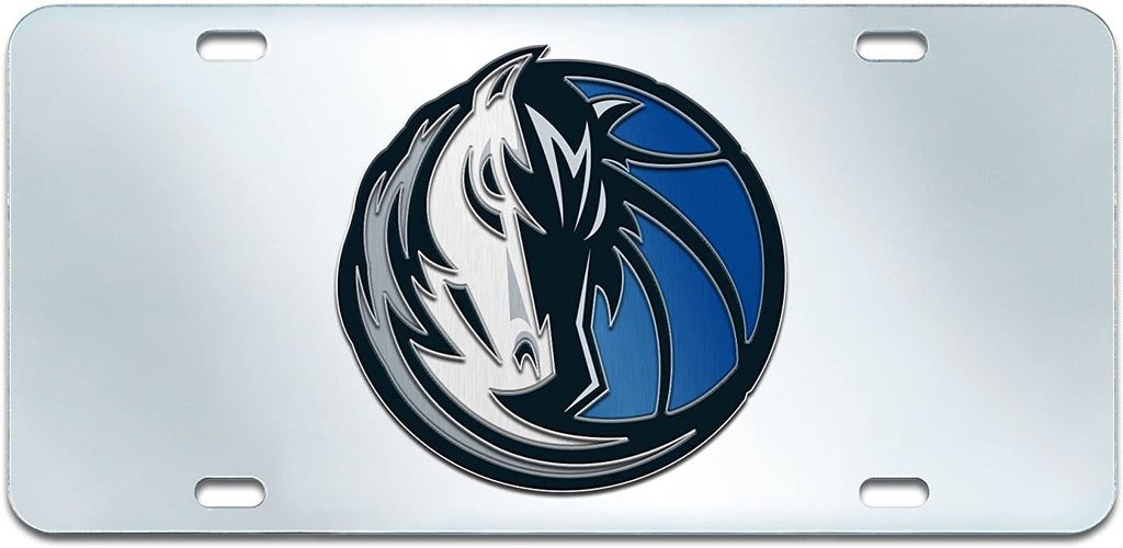 Dallas Mavericks Premium Laser Cut Tag License Plate, Mirrored Acrylic Inlaid, 6x12 Inch