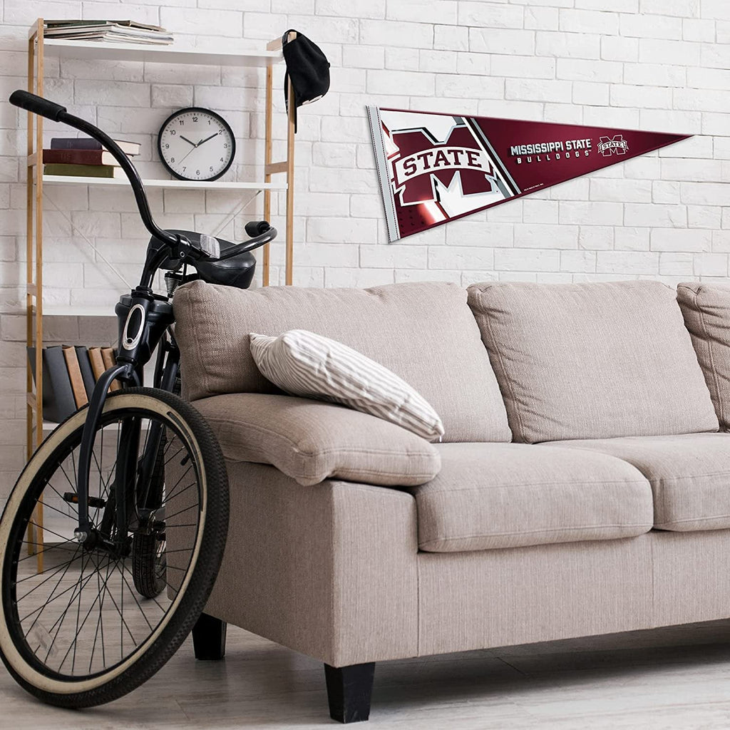 Mississippi State University Bulldogs Soft Felt Pennant, 12x30 Inch, Easy To Hang