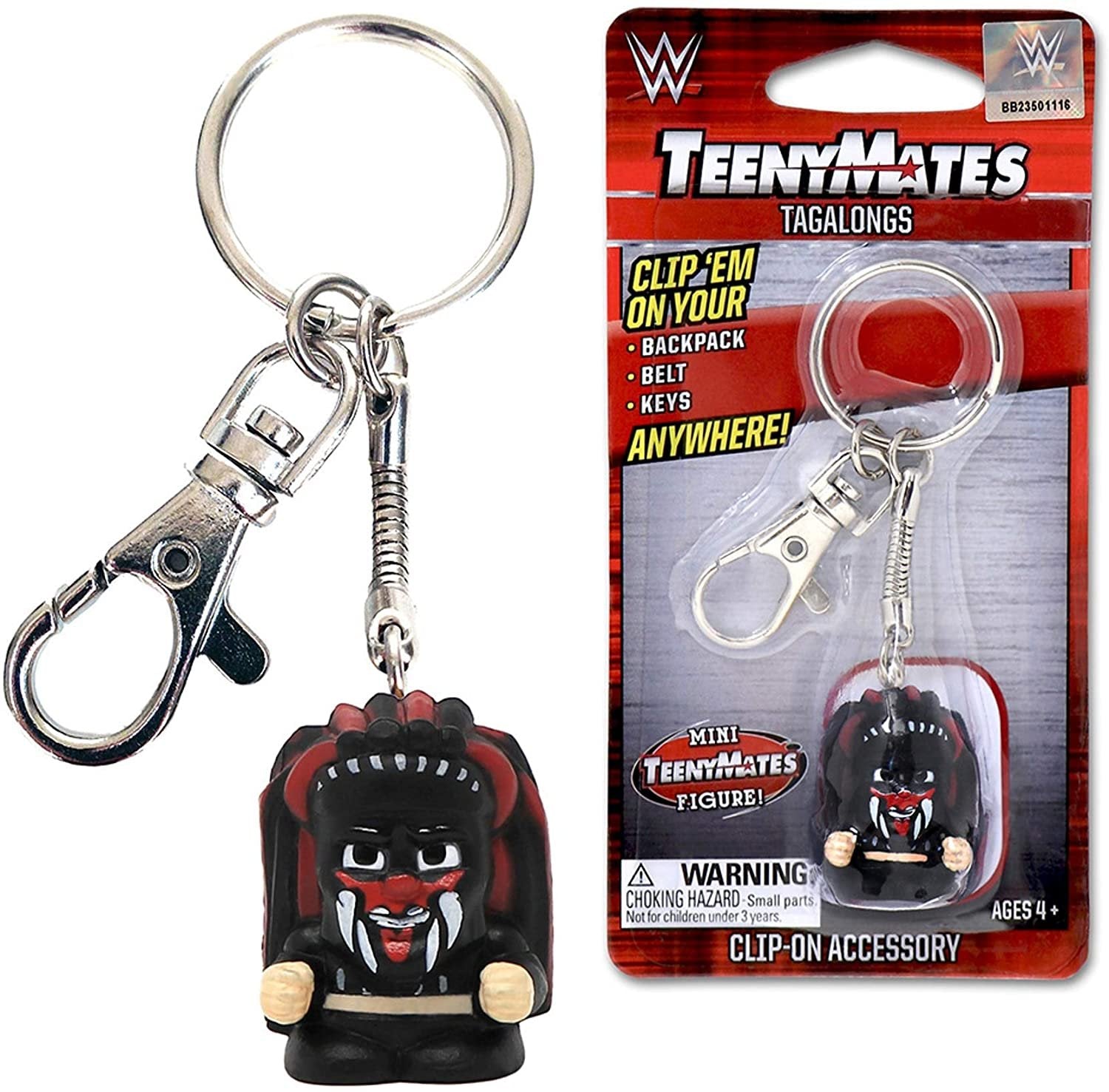 Party Animal Finn Balor Teeny Mates Keychain Tag Along Figure WWE Wrestling Key Chain