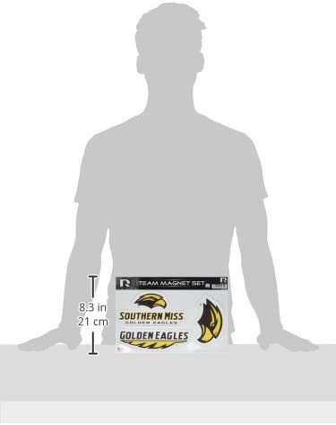 University of Southern Mississippi Golden Eagles Multi Magnet Sheet Shape Cut 8x11 Inch