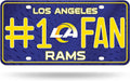 Los Angeles Rams #1 Fan Metal License Plate Tag