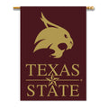 NCAA Texas State Bobcats Unisex NCAA 2-Sided 28-by-40" House Banner with Pole sleeve, Maroon, One Size