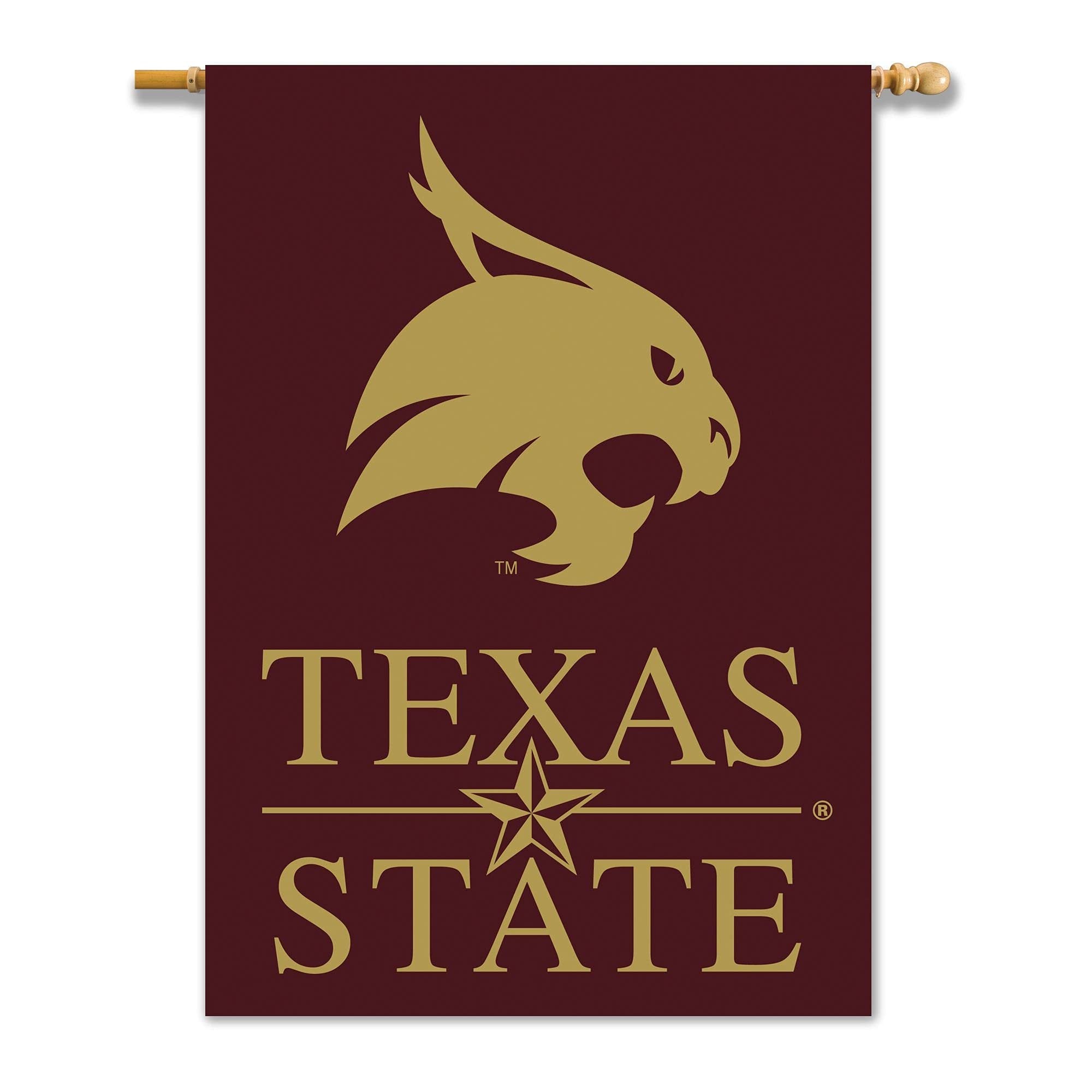 NCAA Texas State Bobcats Unisex NCAA 2-Sided 28-by-40" House Banner with Pole sleeve, Maroon, One Size