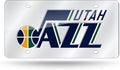 Utah Jazz Premium Laser Cut Tag License Plate, Mirrored Acrylic Inlaid, 12x6 Inch
