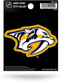 Nashville Predators 3 Inch Die Cut Sticker Decal, Primary Logo, Flat Vinyl, Full Adhesive Backing, Peel and Stick Application, Officially Licensed, Made in the USA