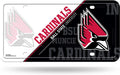 Ball State University Cardinals Metal Auto Tag License Plate, Split Design, 12x6 Inch