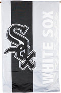 Chicago White Sox Premium Double Sided House Flag Banner, Embellished Applique, 28x44 Inch, Display Pole Sold Separately