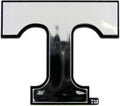 University of Tennessee Volunteers Silver Chrome Color Auto Emblem Molded Raised Adhesive Tape Backing