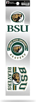 Bemidji State Beavers BSU Triple Retro Throwback Spirit Decals Flat Vinyl Auto Home Sticker Sheet University of