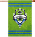 Seattle Sounders FC Premium 2-Sided 28x44 Banner Applique Embroidered House Flag