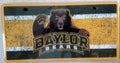 Baylor University Bears Premium Laser Tag License Plate, Mirrored Acrylic, Vintage Design, 6x12 Inch