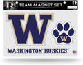 Washington Huskies University of Multi Magnet Sheet Shape Cut 8x11 Inch