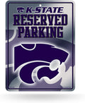 Kansas State Wildcats Parking Sign Metal 8x11 Metal Embossed Wall Novelty University of
