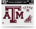 Texas A&M University Aggies Multi Magnet Sheet Shape Cut 8x11 Inch