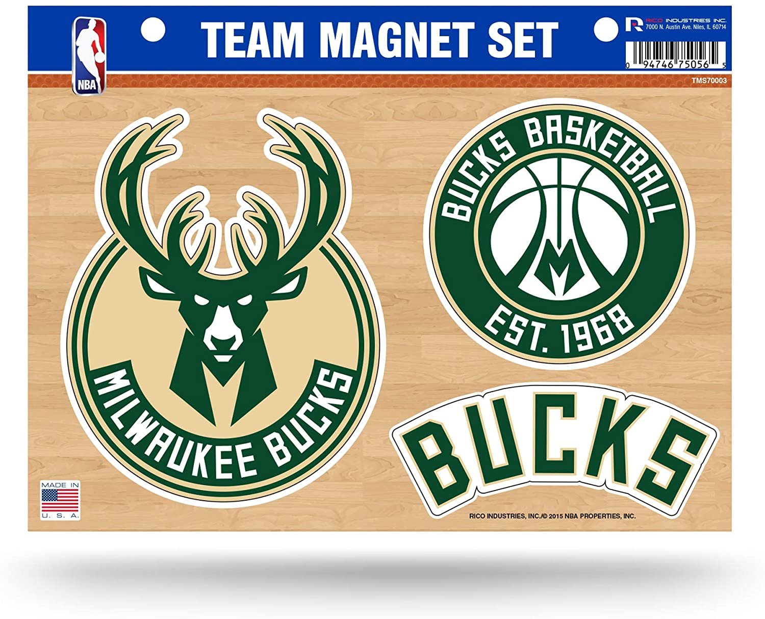 Milwaukee Bucks Team Magnet Set