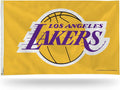 Los Angeles Lakers YELLOW 3' x 5' Banner Flag Single Sided Indoor or Outdoor Metal Grommets