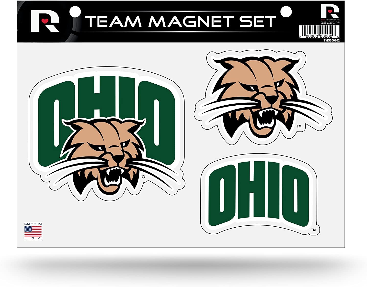 University of Ohio Bobcats Multi Magnet Sheet Shape Cut 8x11 Inch