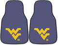 West Virginia University Mountaineers Front Floor Mats, Carpet Car Set, 18x27 Inch, Nylon, Set of 2