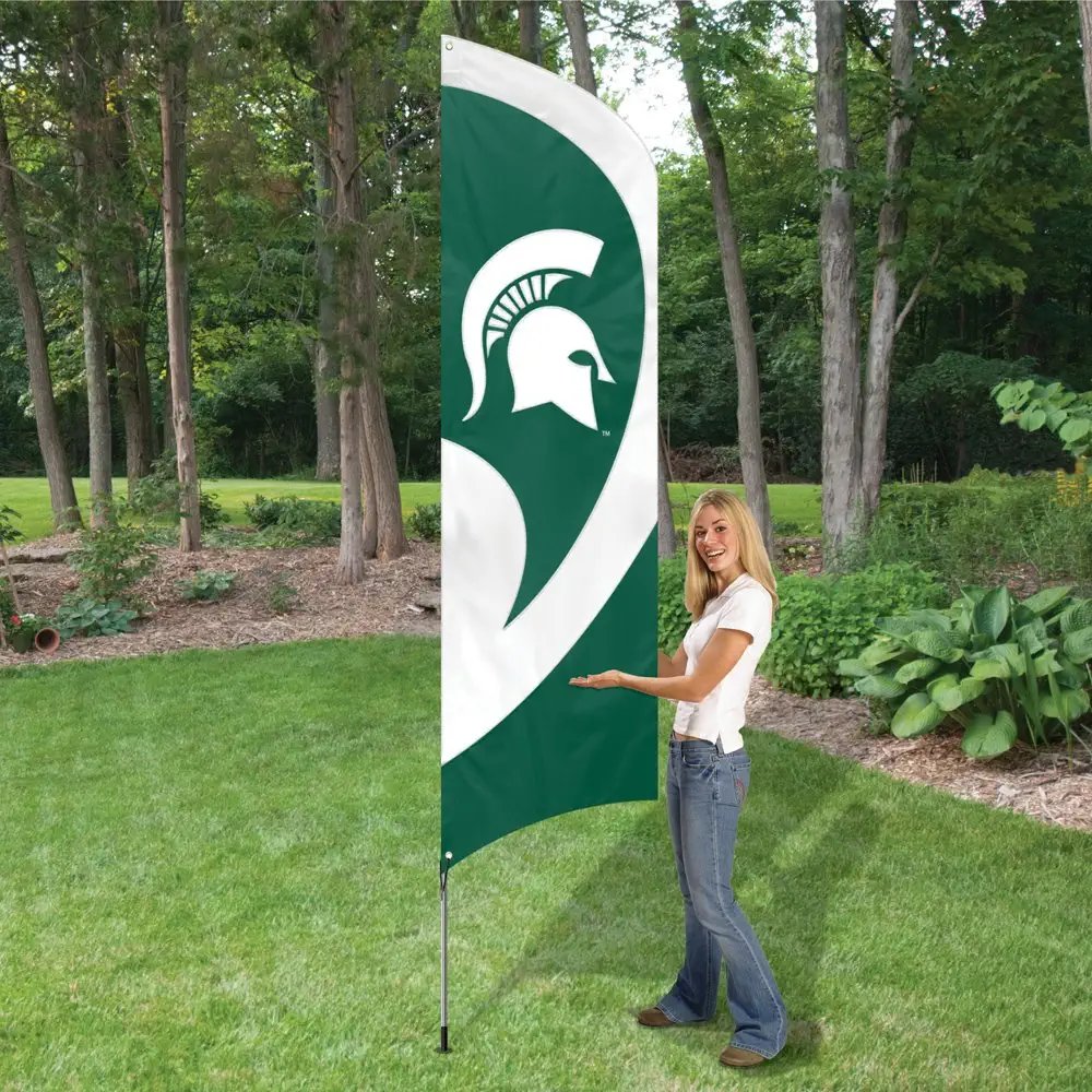 Michigan State University Spartans Tailgating Flag Kit 8.5 x 2.5 feet with Pole
