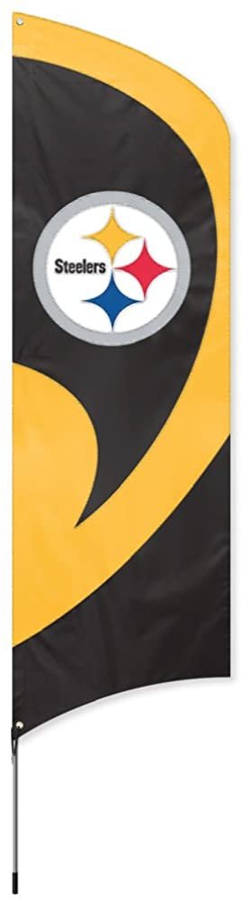 Pittsburgh Steelers Tall Team Flag Tailgating Flag Kit 8.5 x 2.5 feet with Pole