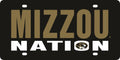 University of Missouri Tigers Premium Laser Cut Tag License Plate, Nation Design, Mirrored Acrylic Inlaid, 12x6 Inch