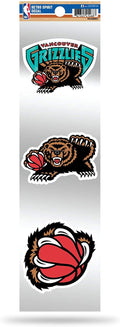Rico Industries NBA Memphis Grizzlies 3-Piece Retro Spirit Decals